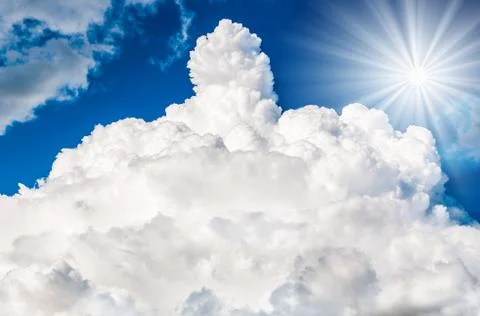 Sun in the clouds Foto stock