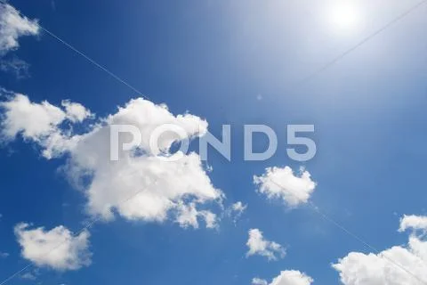 Sun with clouds Stock Photos