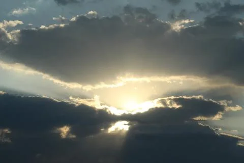 Sun in the clouds Stock Photos