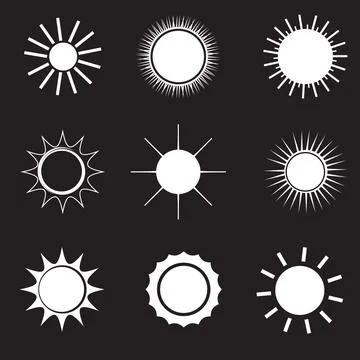 Sun clouds rain icons isolated pattern elements vector template weather Illustrazione stock