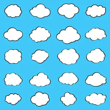 Sun clouds rain icons isolated pattern elements vector template weather Illustrazione stock