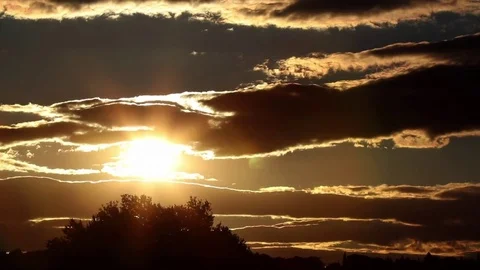 The Sun With Clouds Time Lapse Stock Footage 82925536