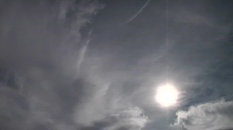 Sun Clouds Time Lapse HD Stock Footage 595702