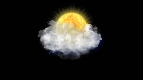 Sun Clouds, Weather Forecast Icon with A... | Stock Video | Pond5