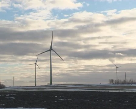 Sun clouds wind energy Stock Footage 10840805