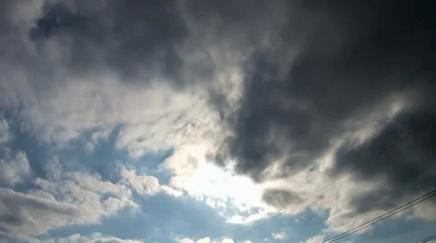 A sun is in cloudy sky Video stock 32971293