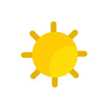 Sun colored web icon illustration Stock Illustration
