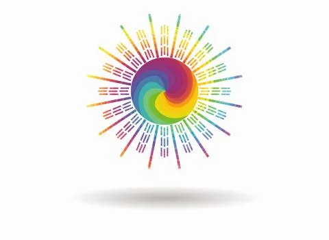 Sun colorful icon Stock Illustration
