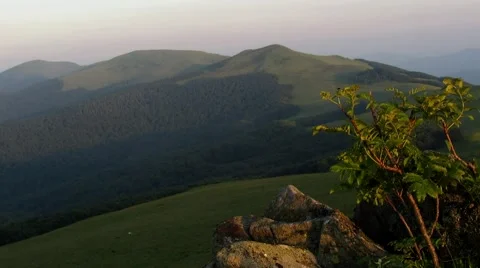 The sun comes in Carpathians Stock Footage 68860184