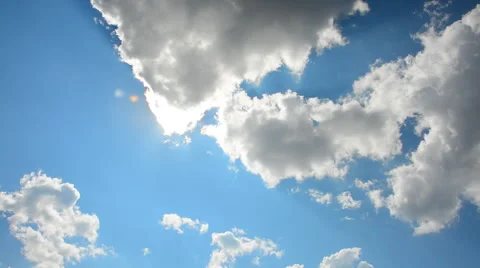 Sun comes out behind the clouds Stock Footage 40668549