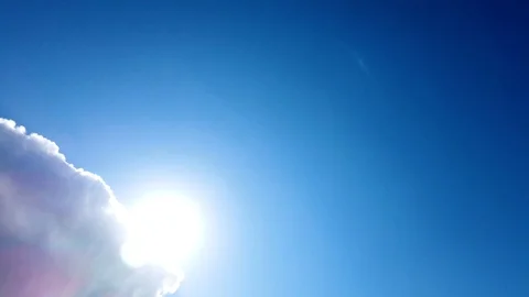 Sun Coming Out of Clouds Stock Footage