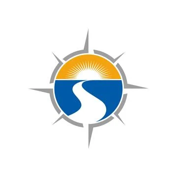 Sun Compass Rose Icon Vector Logo Template Illustration Design イラスト素材