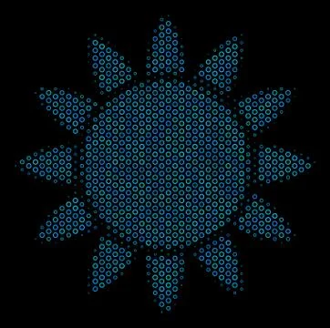 Sun Composition Icon of Halftone Spheres イラスト素材