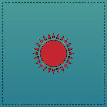 Sun computer symbol Stock Illustration