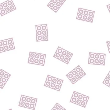 Sun concentrator glyph vector seamless pattern black Stock Illustration