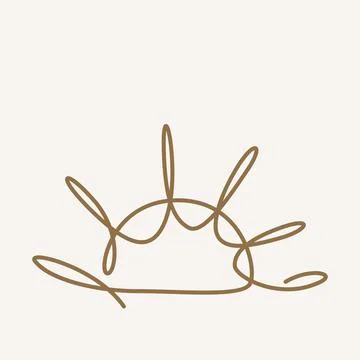 Sun continuous line art. One line sketch sunny summer outline vector background Stock Illustration