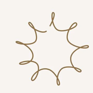 Sun continuous line art. One line sketch sunny summer outline vector background Stock Illustration