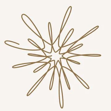 Sun continuous line art. One line sketch sunny summer outline vector background Stock Illustration