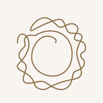 Sun continuous line art. One line sketch sunny summer outline vector background Stock Illustration