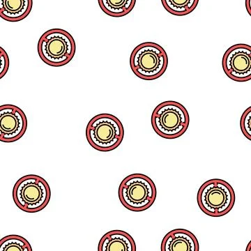 Sun counterindication vector seamless pattern Illustrazione stock
