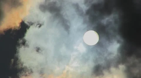 Sun covered by dark cloud Stock Footage 10605915