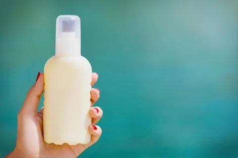 Sun cream bottle. Фото