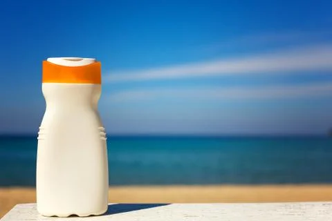 Sun cream mock-up Stock Photos