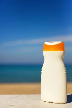 Sun cream mock-up Stock Photos