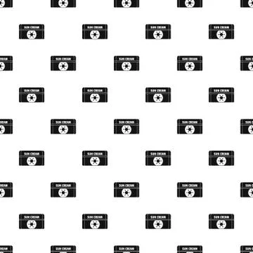 Sun cream pattern seamless vector Illustrazione stock