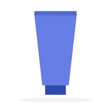 Sun cream in tub vector flat material design isolated object on white background Stock Illustration