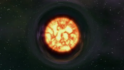 Sun in curved space Stock-Footage 90520235