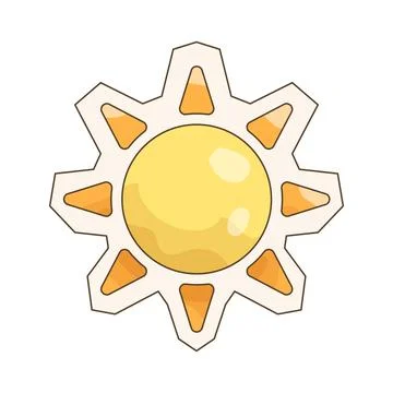 Sun cutout Stock Illustration