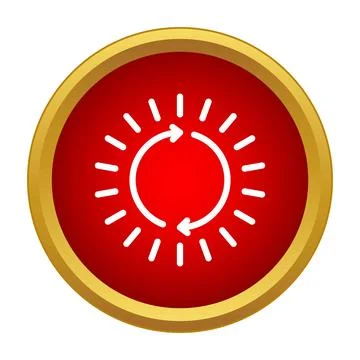 Sun cycle icon showing solar energy refresh Stock Illustration