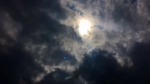 Sun with the dark cloud:  Timelapse Vidéo 80148719