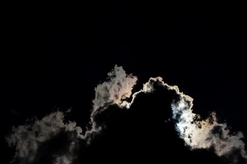 Sun in the dark sky. Lunar eclipse. Blood moon. Lunar eclipse on night sky Stock Photos
