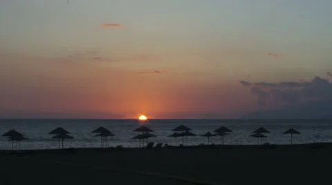 Sun Dawn Crete - Timelapse Video stock 42770509