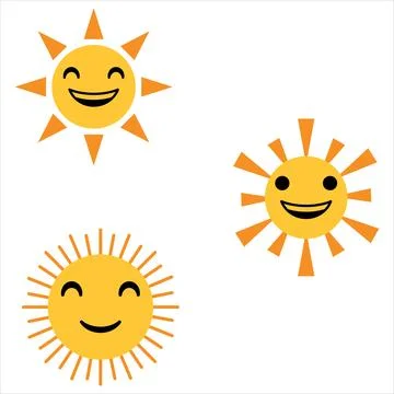 Sun design. collection of sun. sun with cooling glass. Sun cooling glass Illustrazione stock