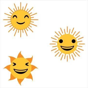 Sun design. collection of sun. sun with cooling glass. Sun cooling glass Stock Illustration