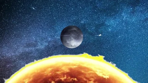 Sun destroys planet Stock Footage 86235893