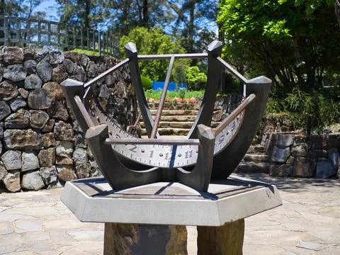 Sun Dial Clock Foto stock