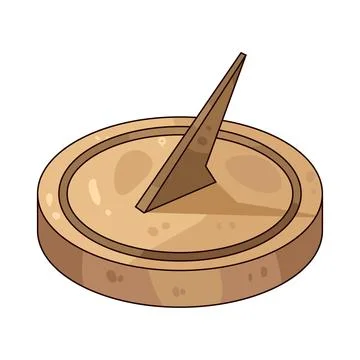 Sun dial illustration Stock Illustration