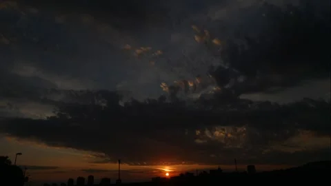 The sun died on the horizon Stock Footage 273588915