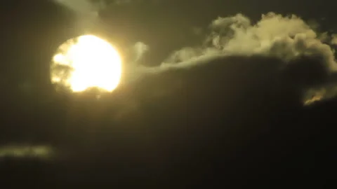 Sun disappear in clouds Stock Footage 90000614