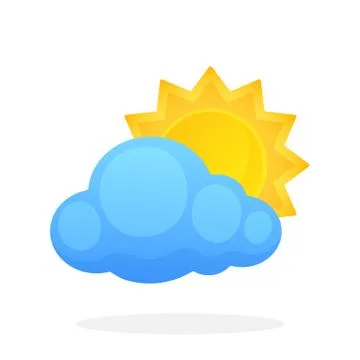 Sun disappeared behind a cloud Stock Illustration