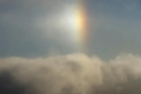 Sun Dog effekt in the sky. Stock Photos