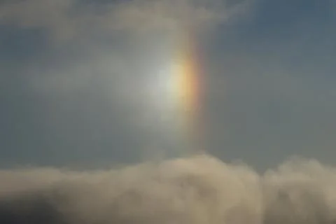 Sun Dog effekt in the sky. Stock Photos
