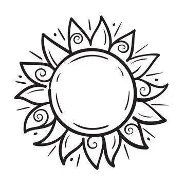 Sun Doodle Vector Illustration Stock Illustration