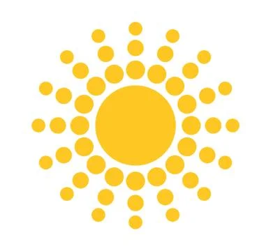 Sun dots icon. Vector illustration Stock Illustration