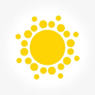 Sun dots icon. Vector illustration Stock Illustration