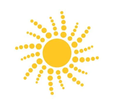Sun dots icon. Vector illustration Stock Illustration